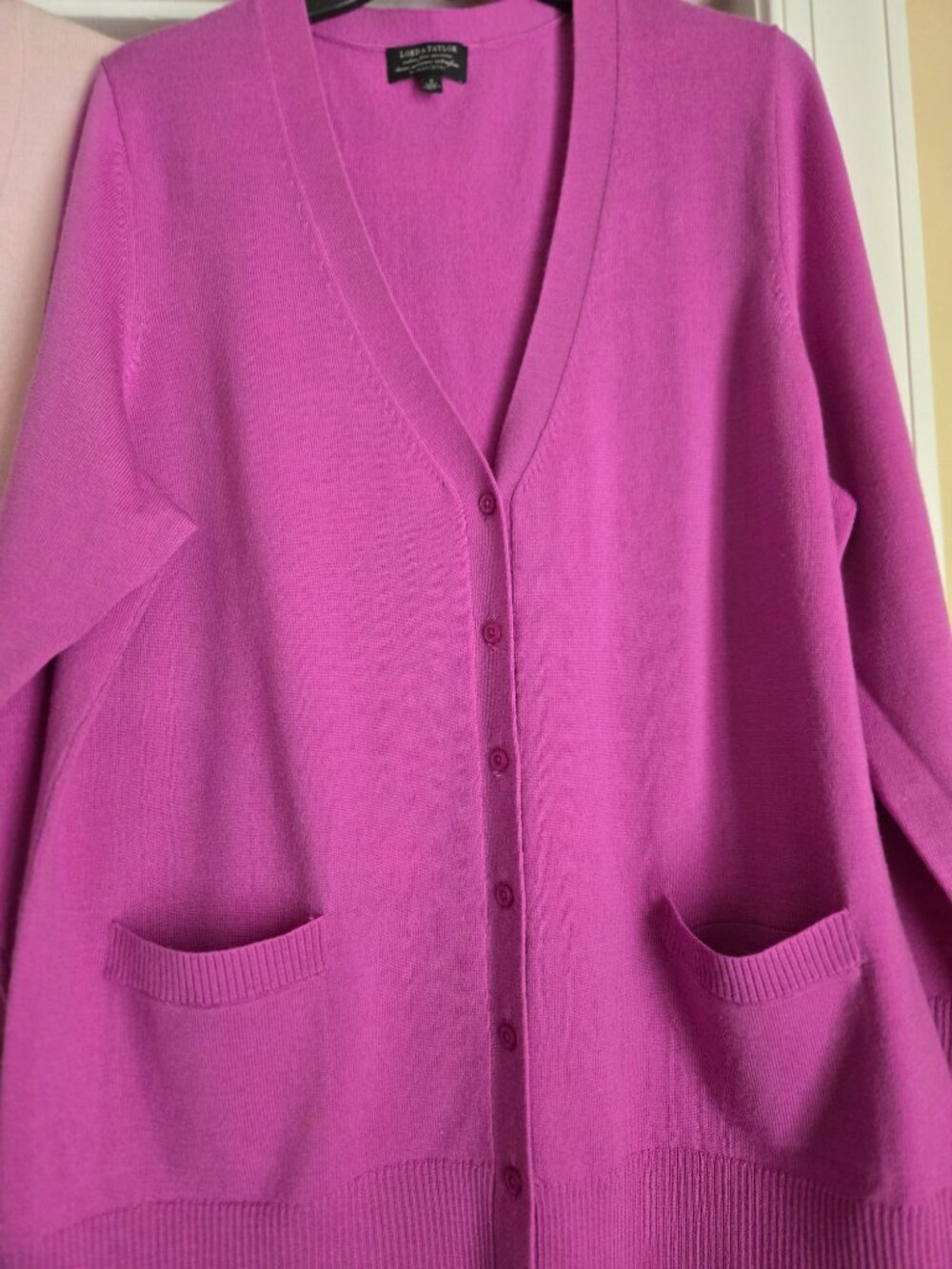 EUC Pair of Lord & Taylor Merino Wool Cardigans, 1X - Picture 6 of 7